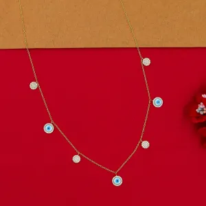 Round Neck Zircon/AD Necklace 15168-05