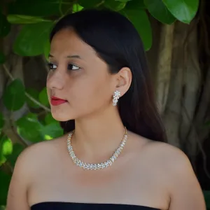 Round Neck Zircon/AD Necklace 3271-08