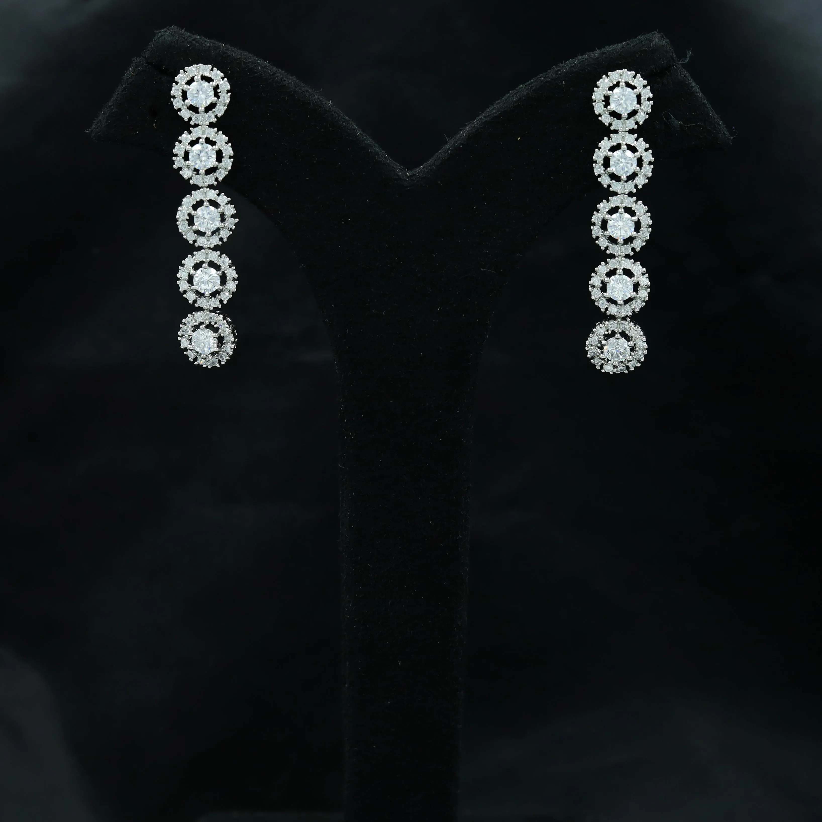 Round Neck Zircon/AD Necklace Set 11816-31