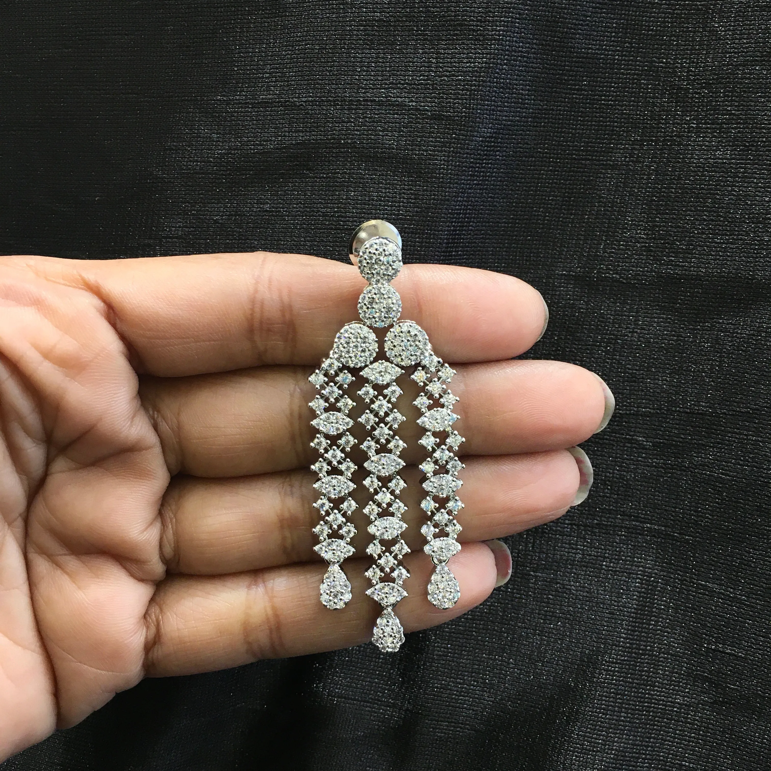 Round Neck Zircon/AD Necklace Set 6123-08