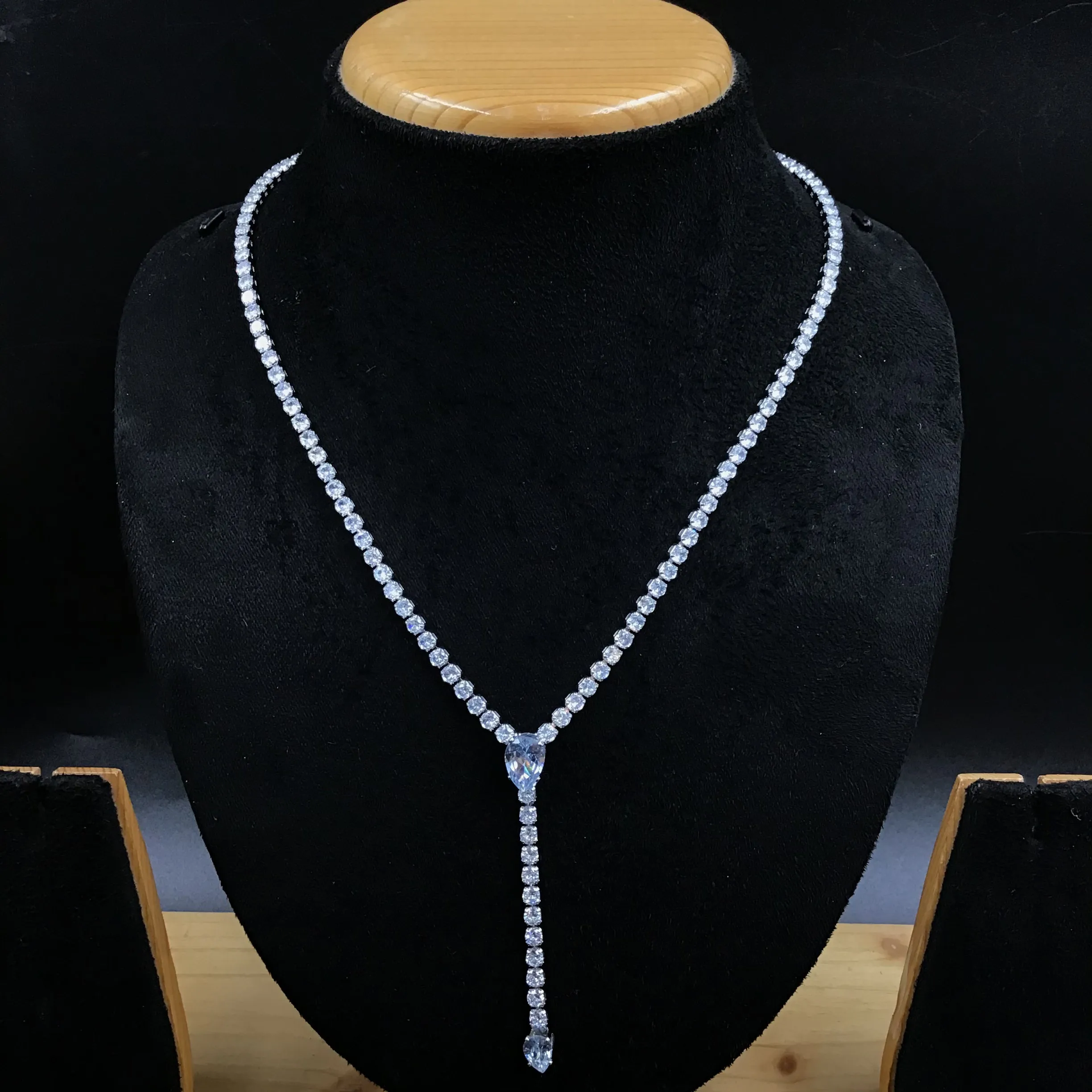 Round Neck Zircon/AD Necklace Set 7170-33