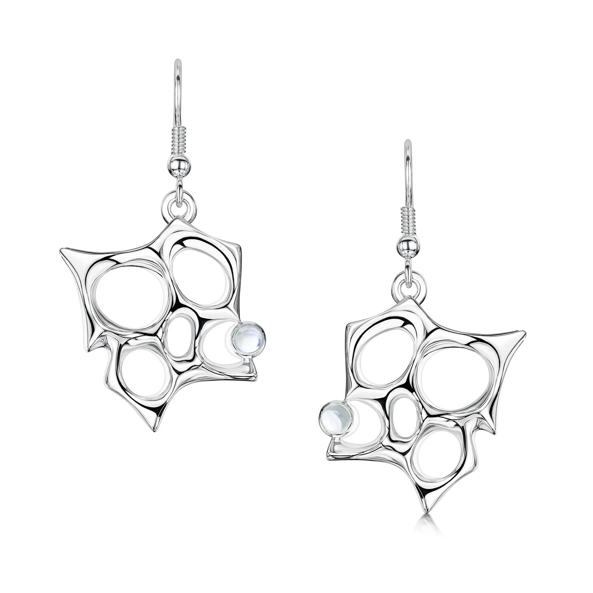 Sculpted By Time Dress Drop Earrings with Moonstone