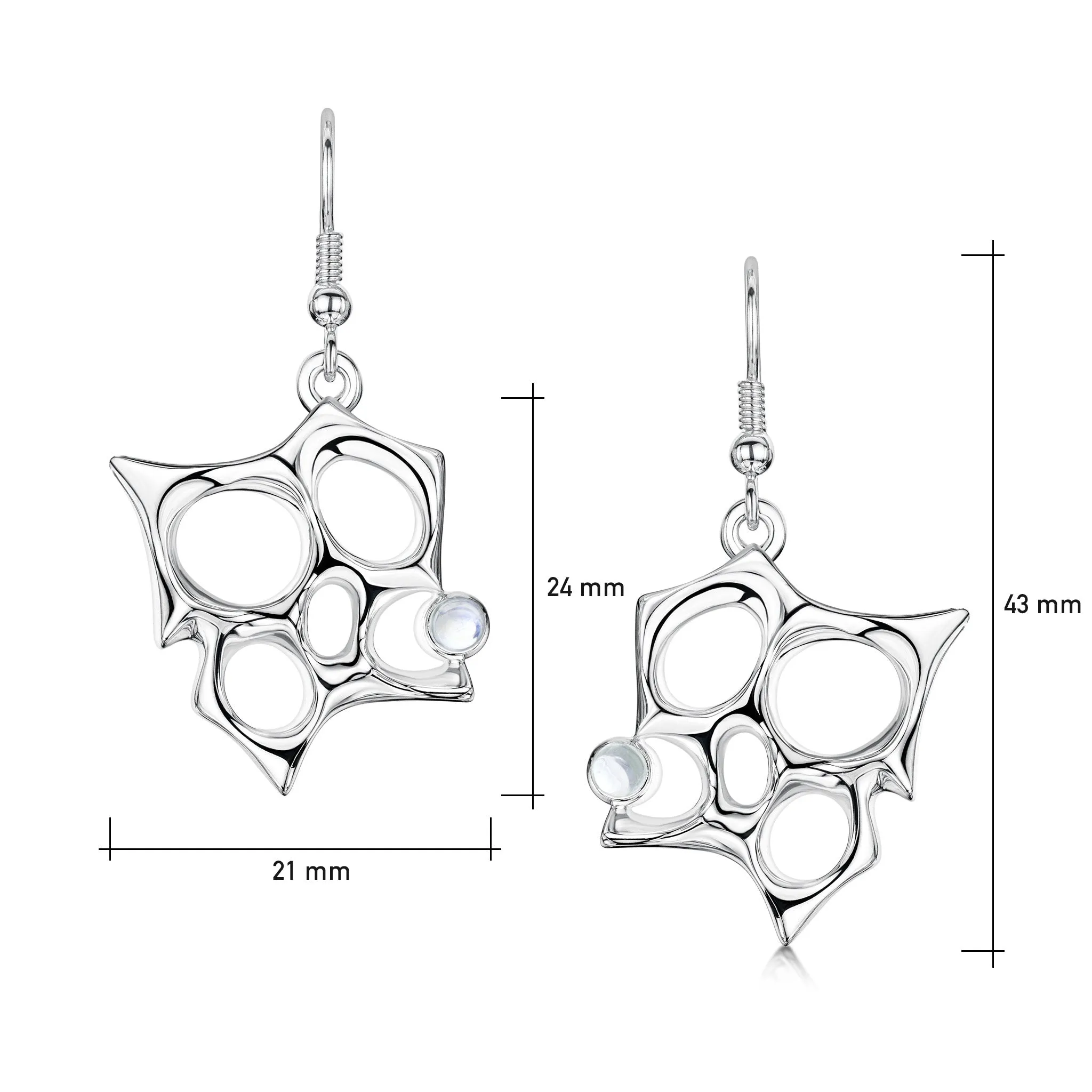 Sculpted By Time Dress Drop Earrings with Moonstone