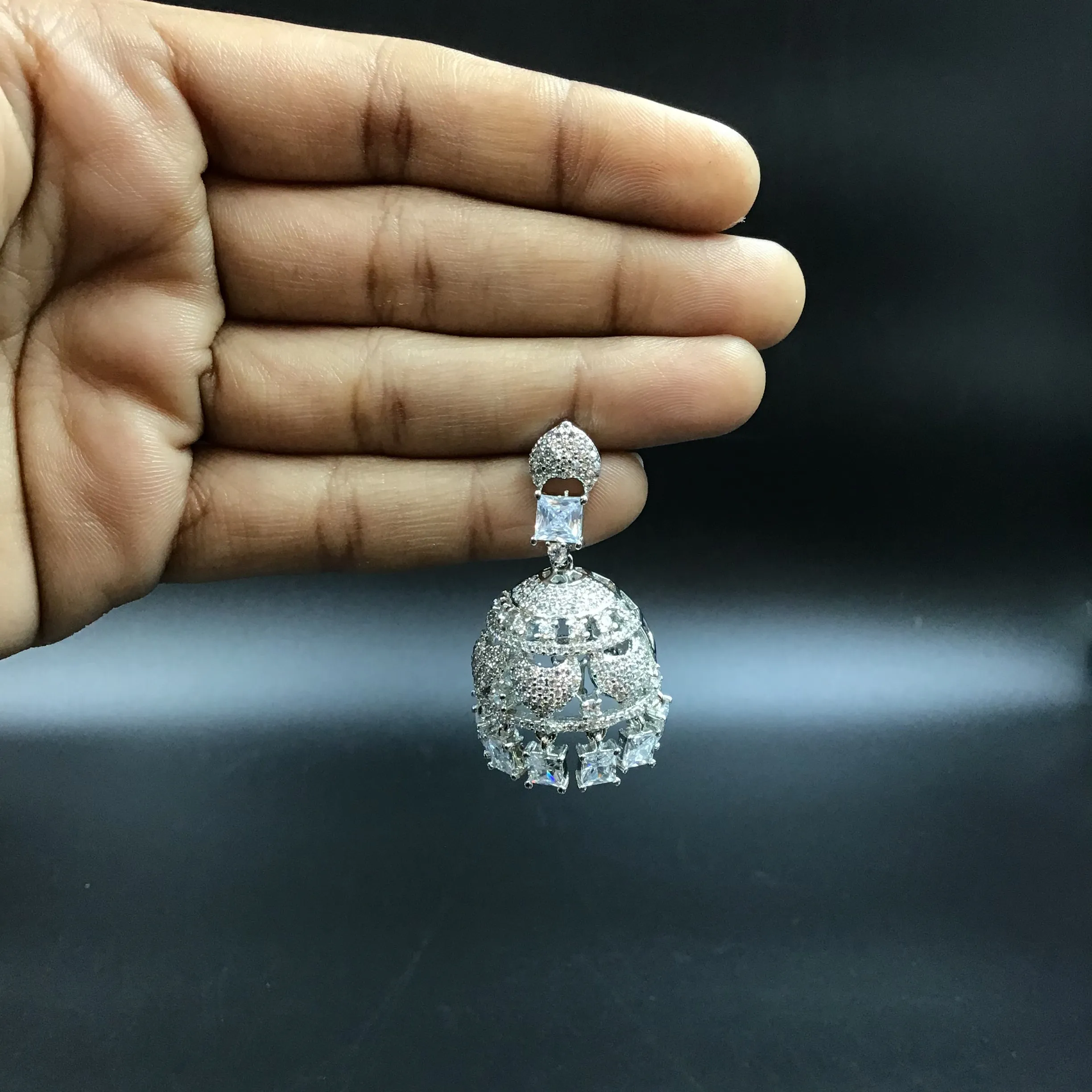 Silver Zircon/AD Necklace Set 15206-2353