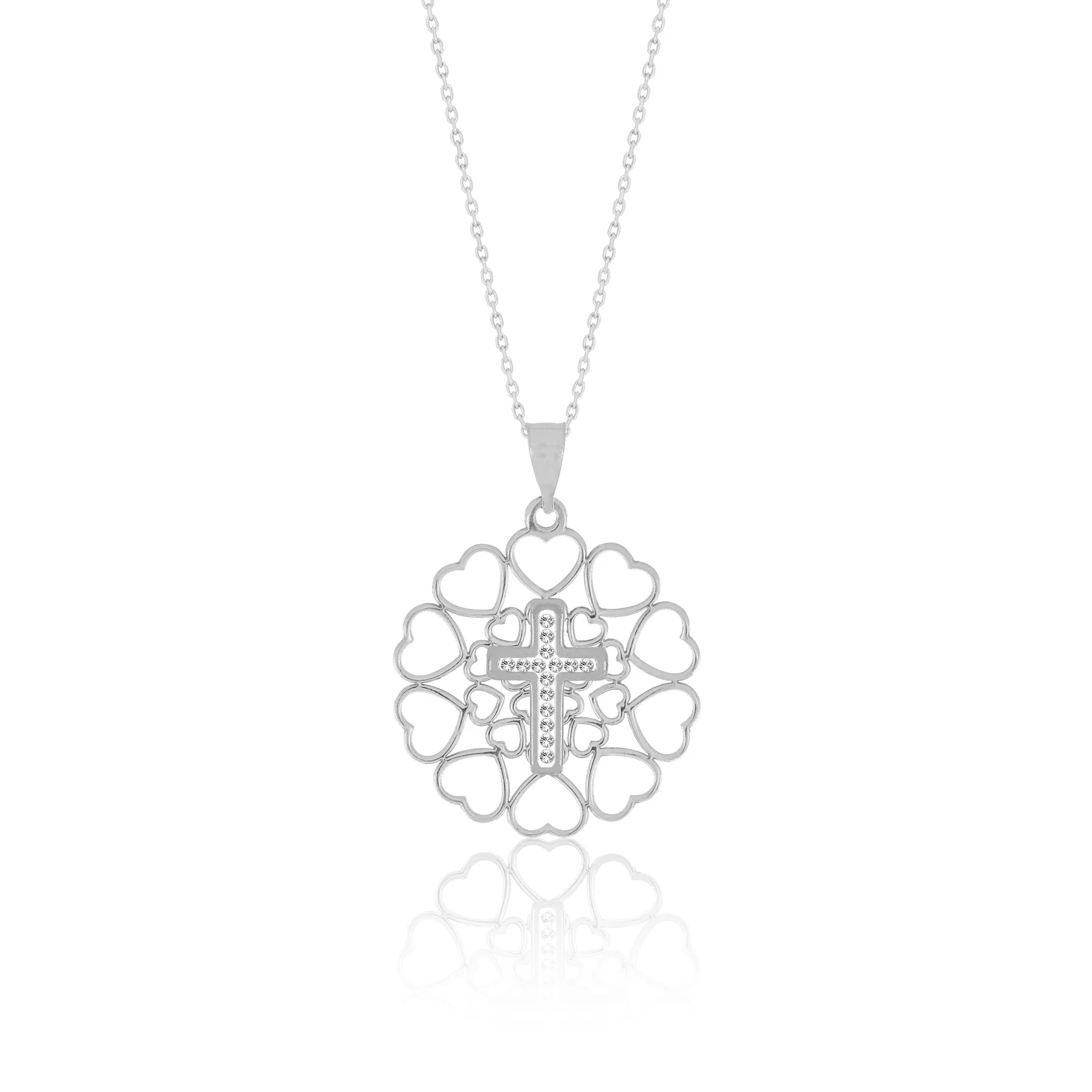 The Love Crystal Cross Pendant