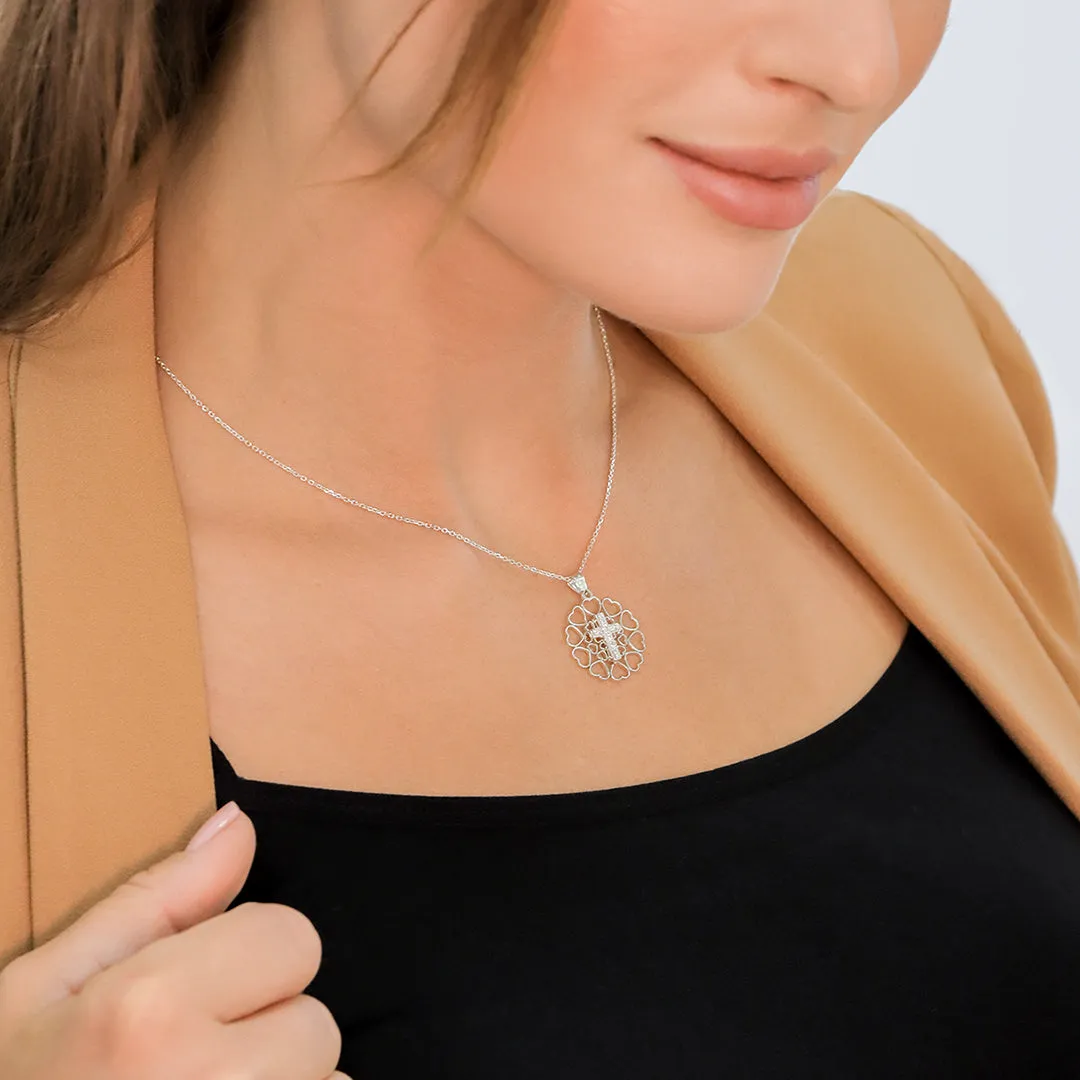 The Love Crystal Cross Pendant