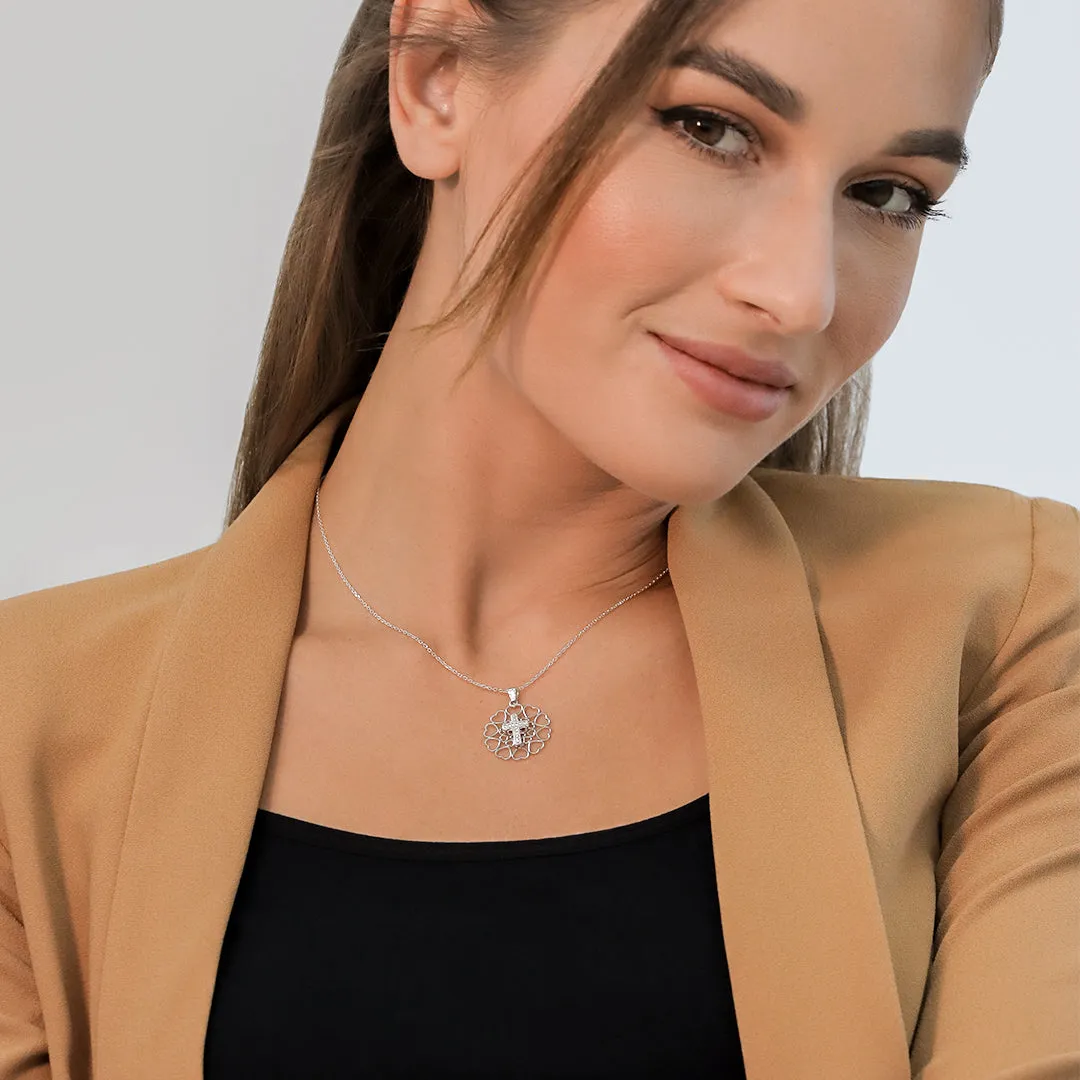 The Love Crystal Cross Pendant