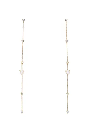 Tonal Linear Chain Earrings