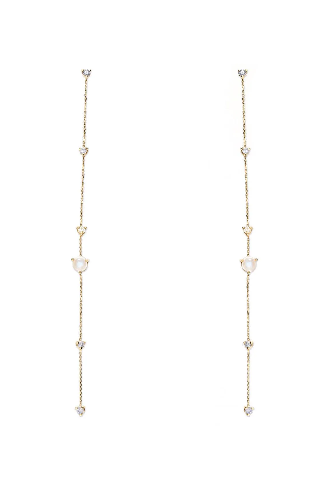 Tonal Linear Chain Earrings