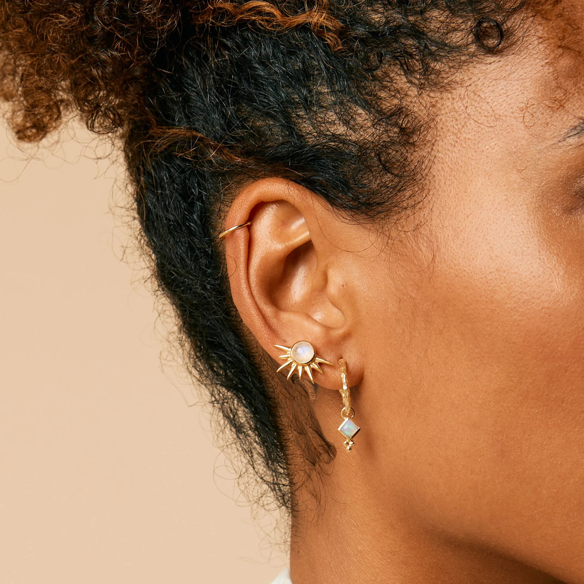 Total Eclipse Stud Earrings - Gold
