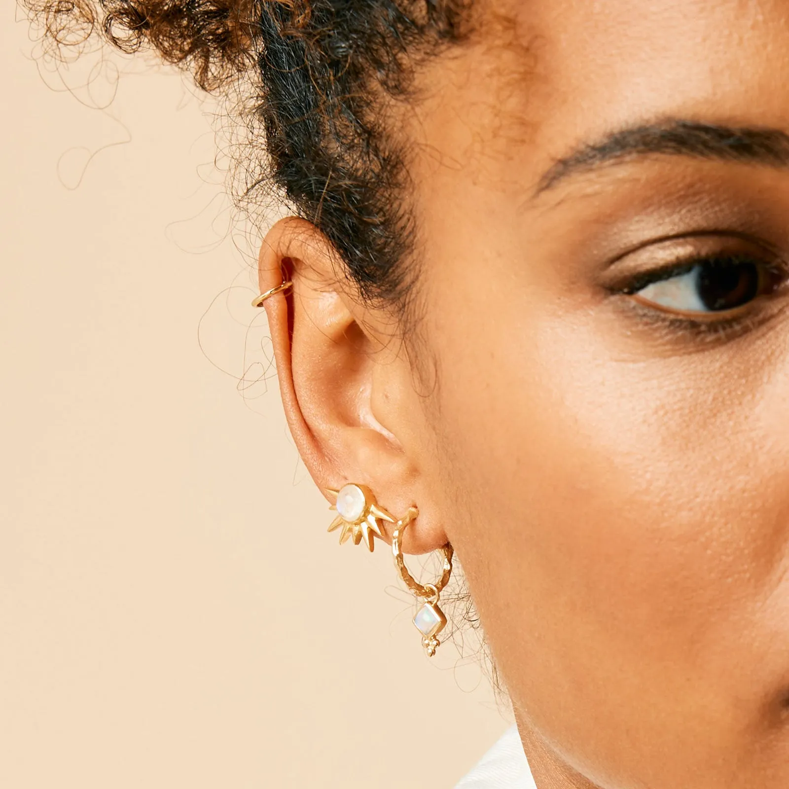 Total Eclipse Stud Earrings - Gold