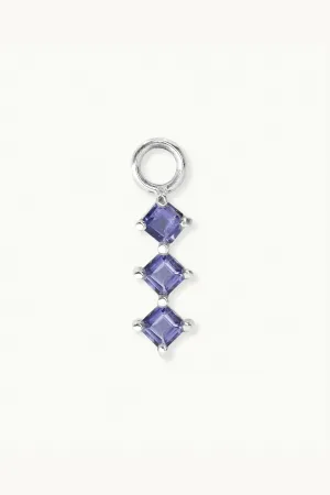 Trio Iolite Silver Charm