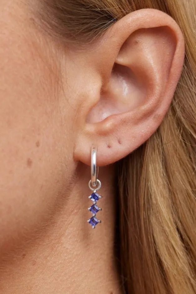 Trio Iolite Silver Charm