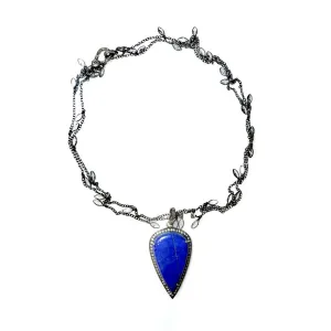 vintage lapis sphere necklace